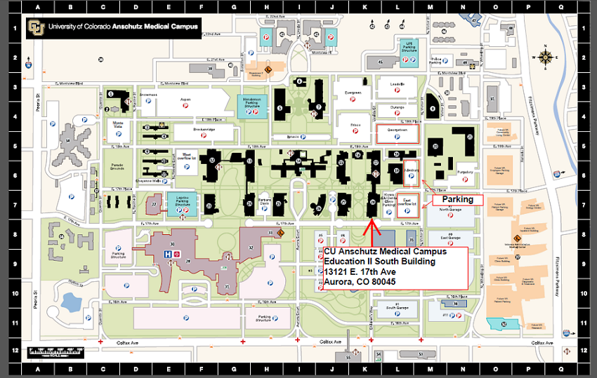 anschutz campus map Parking
